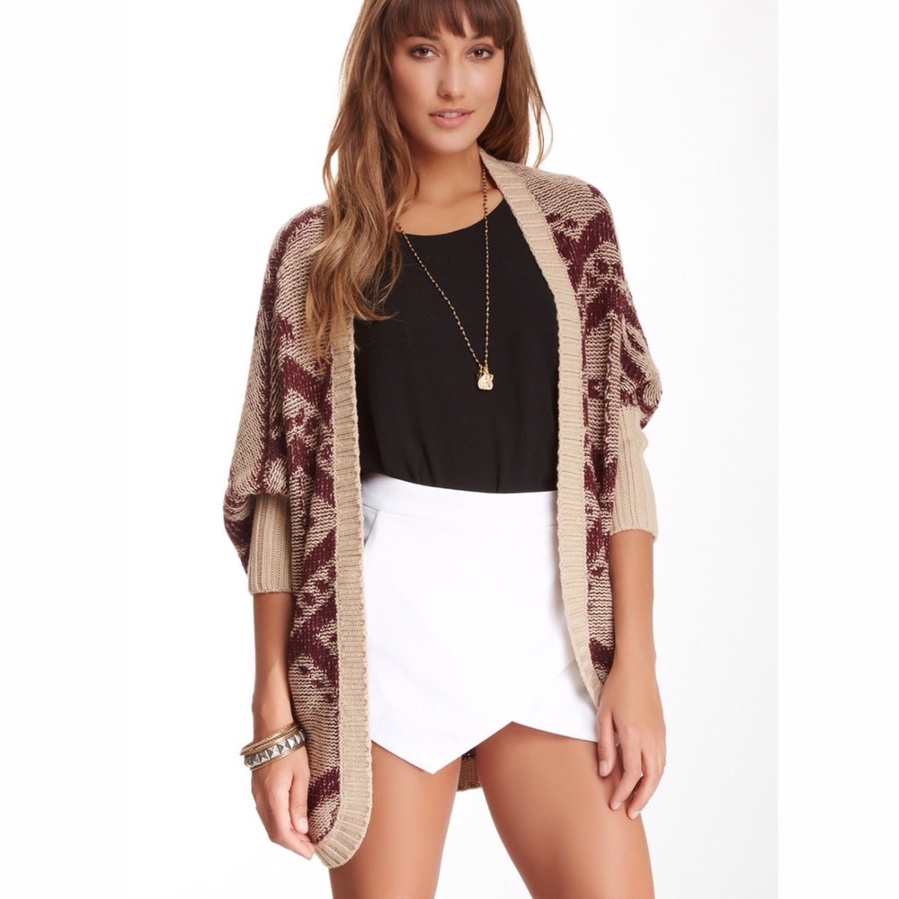 Blu Pepper Aztec Dolman Open Cardigan - Picture 1 of 8